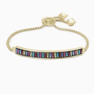 Kendra Scott Jack chain adjustable bracelet in multi crystal!